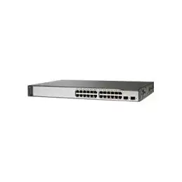 Cisco Catalyst 3750V2-24PS - Commutateur - C3 - Géré - 24 x 10 - 100 (PoE) + 2 x SFP - Montable ... (WS-C3750V224PSS-RF)_1